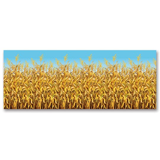 Beistle 4ft. x 30ft. Yellow Cornstalks Backdrop